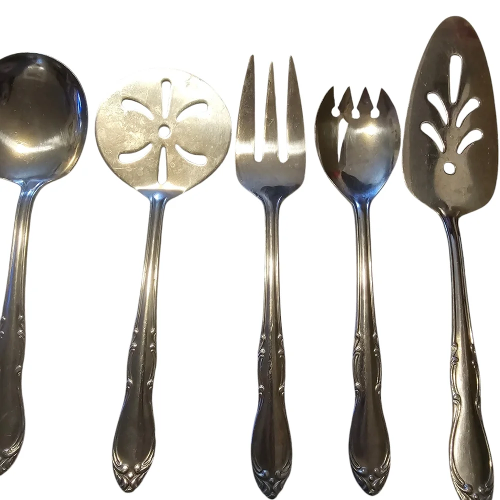 Vintage Castle Court Stainless steel Flatware Serving Pieces
